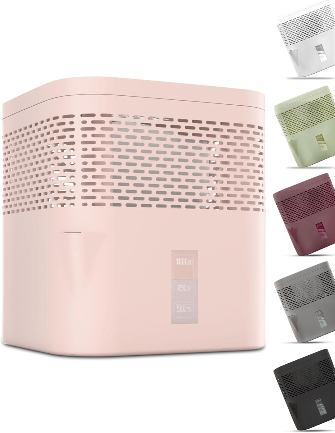 BonAura® AirOne Lite Luftentfeuchter ohne Strom mit 360° Belüftung I Raumentfeuchter mit Ausgiesser