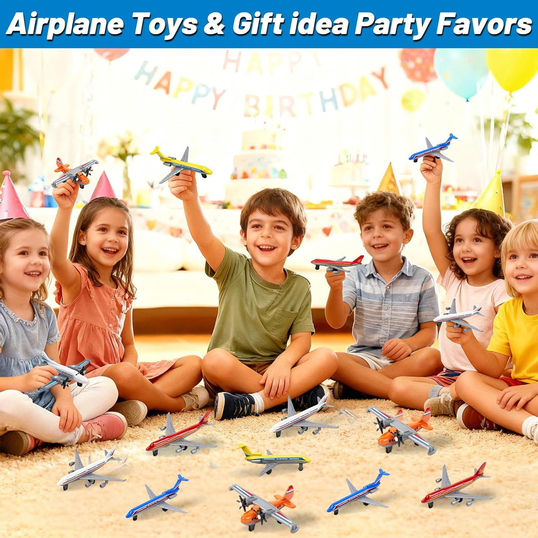 YongnKids 18 Pack Spielzeug Flugzeug, Diecast für Jungen Alter 3 4-7 8-12, Legierung Flugzeuge Model