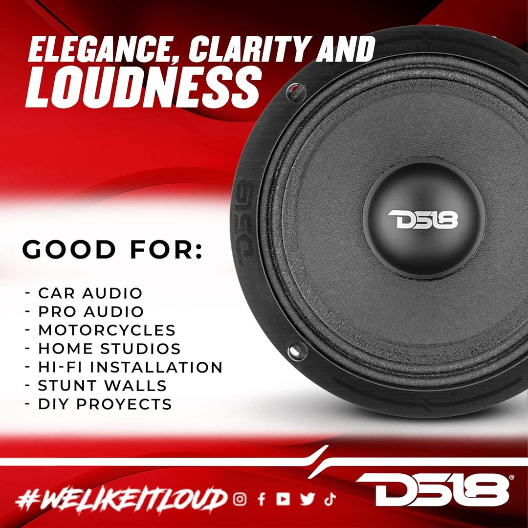 DS18 1 PRO-ZXi6M Mitteltöner 16,5 cm 165 mm 6,5", 300 Watt rms 600 Watt max, Impedanz 8 Ohm, Empfind