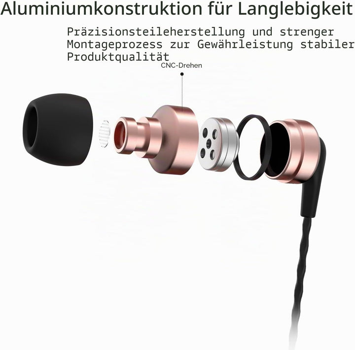 SoundMAGIC E80C Kabelgebundene Ohrhörer mit Mikrofon HiFi Stereo Audiophile Kopfhörer Geräuschisolie