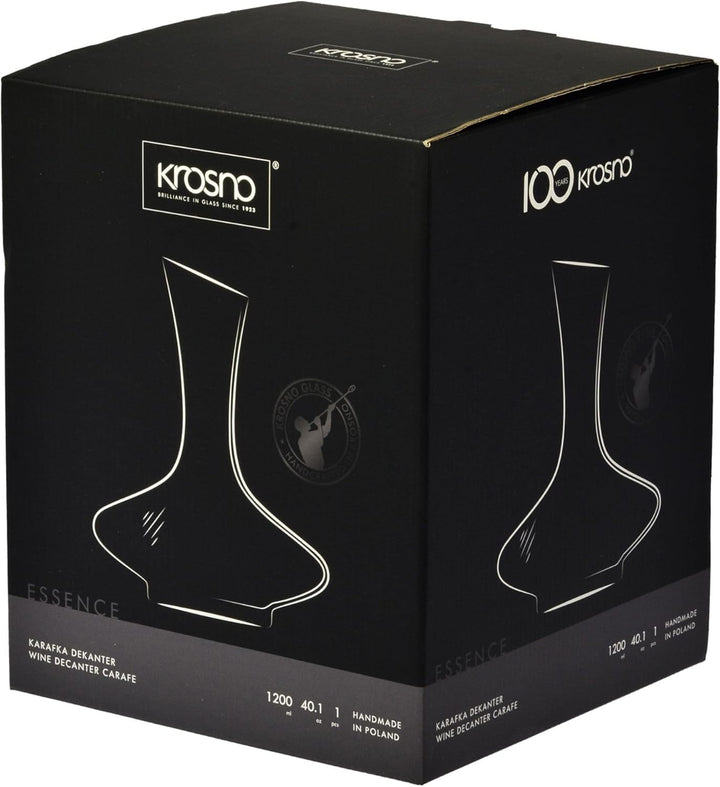 Krosno Essence Weindekanter, 1200 ml, Handgefertigtes Glas, Elegantes und Funktionales Design, Perfe