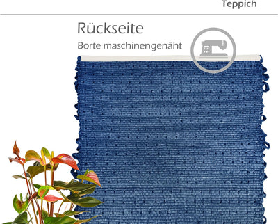 Lashuma Badezimmer Teppich Jeansblau, geeignet für Fussbodenheizung 50x70 cm 50x70 cm Jeansblau, 50x