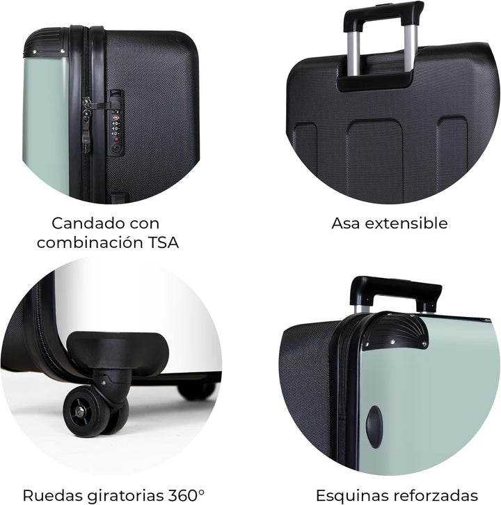NoBoringSuitcases.com® Koffer XL Gross 77x51.5x28 cm Hartschale Reisekoffer 4 Rollen Leicht Koffer T