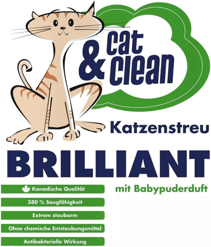 Cat & Clean Katzenstreu Der Extraklasse Klumpendes Einstreu Extrem Saugfähig Naturprodukt Aus Benton