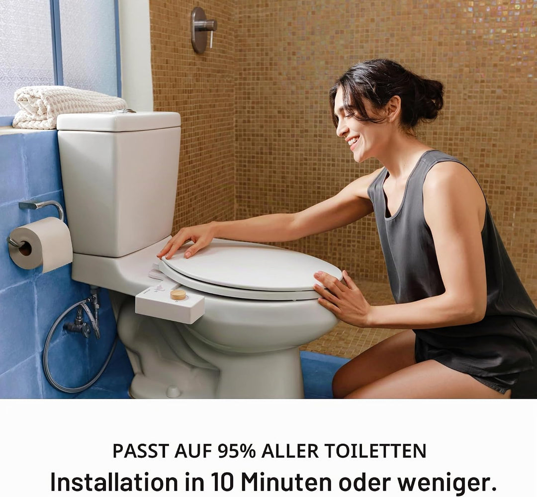 TUSHY Classic 3.0 Bidet-Toilettensitz-Aufsatz, nicht elektrischer, selbstreinigender Wassersprüher m