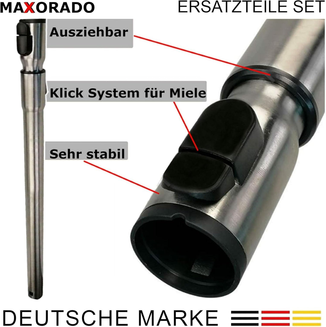 Bodendüse + Rohr + Handgriff + Schlauch + Düsen + 2 HEPA Filter Ersatzteile Set Zubehör kompatibel m