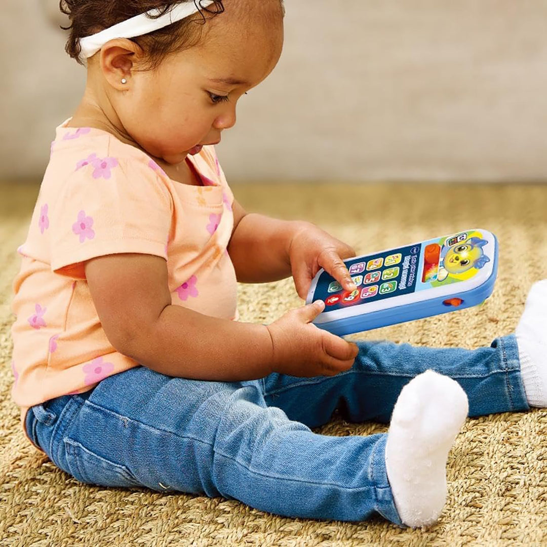 VTech Mein erstes Telefon – Magische blaue Nachrichten, interaktives Telefon für Kinder, lernen Sie