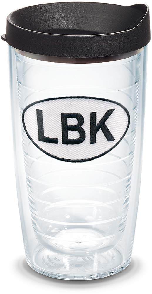Tervis Florida 1176874 - Longboat Key Oval Isolierter Becher mit Emblem und schwarzem Deckel, Tritan