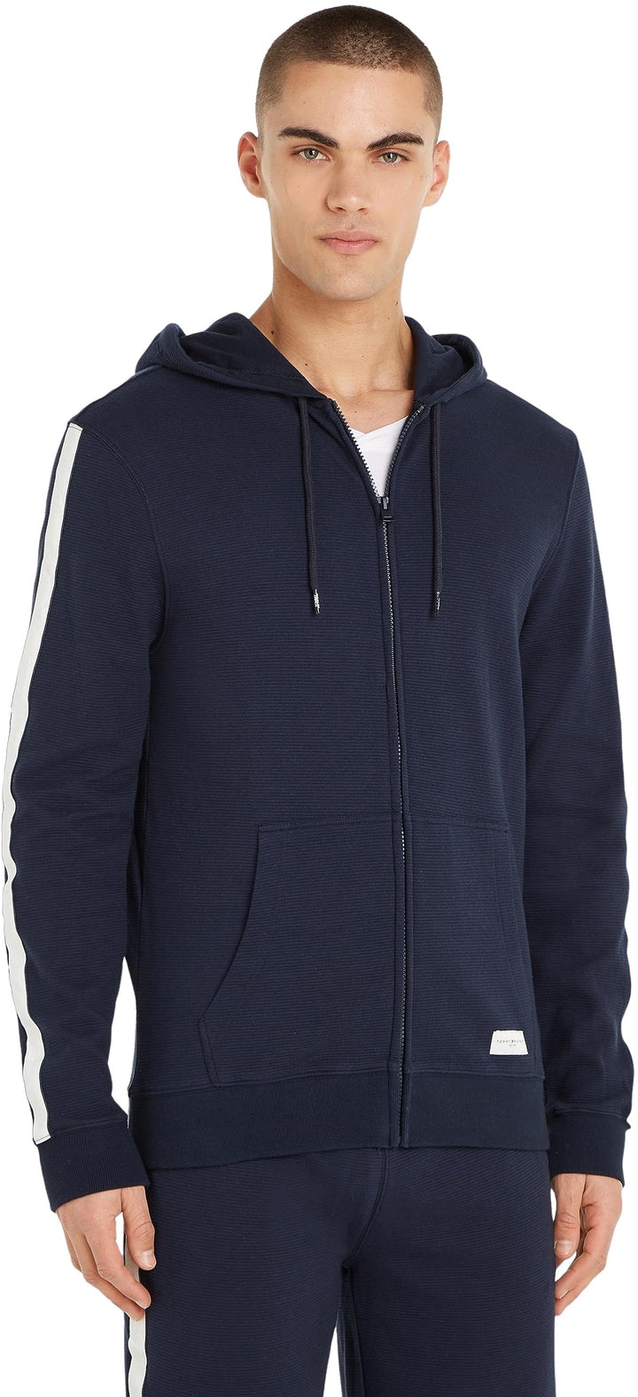 Tommy Hilfiger Herren Hoodie mit Reissverschluss mit Kapuze XXL Blau (Desert Sky), XXL Blau (Desert