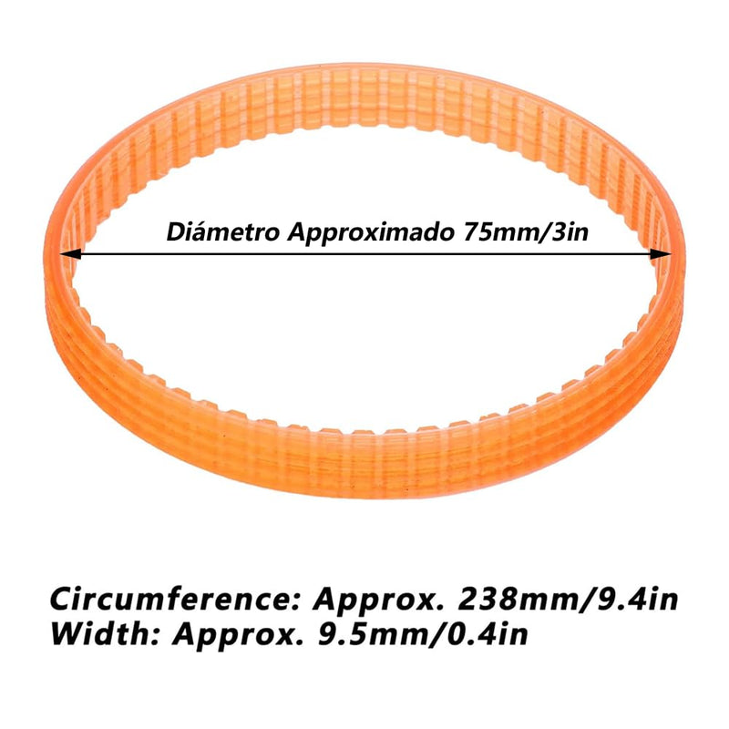 20 Stück Elektrohobel Antriebsriemen 238 ×9.5 mm Gummi Hobel Guertel Orange für BKP180, KP0800, FP08