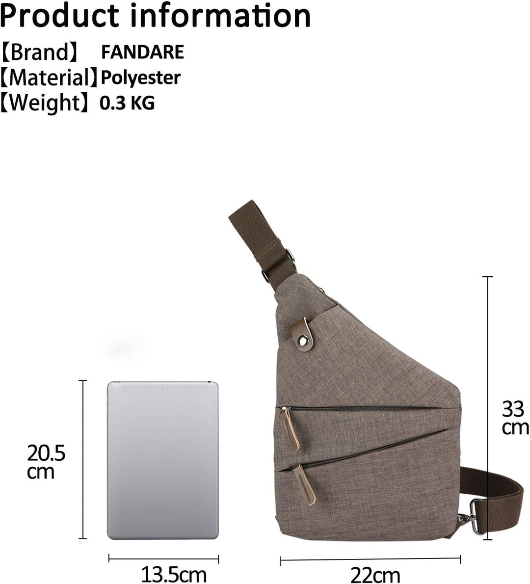 FANDARE New Sling Bag Umhängetasche Crossbody Bag Sport Party Reisen tragbar Umhängetasche Anti Thef