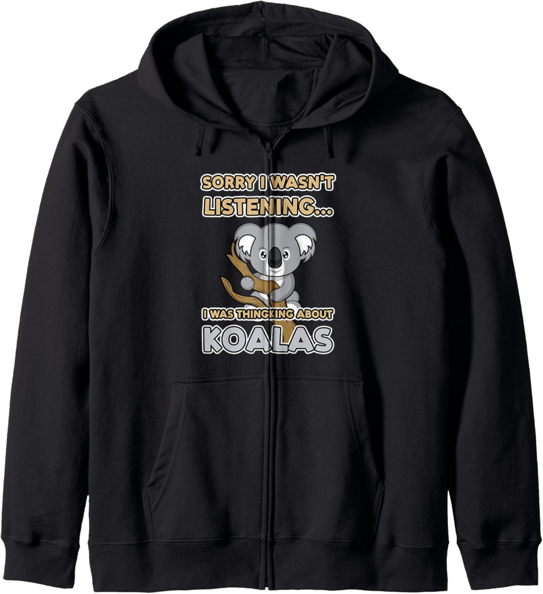 Nachdenken über Koalas Ironischer Spruch Koala Bär Kapuzenjacke