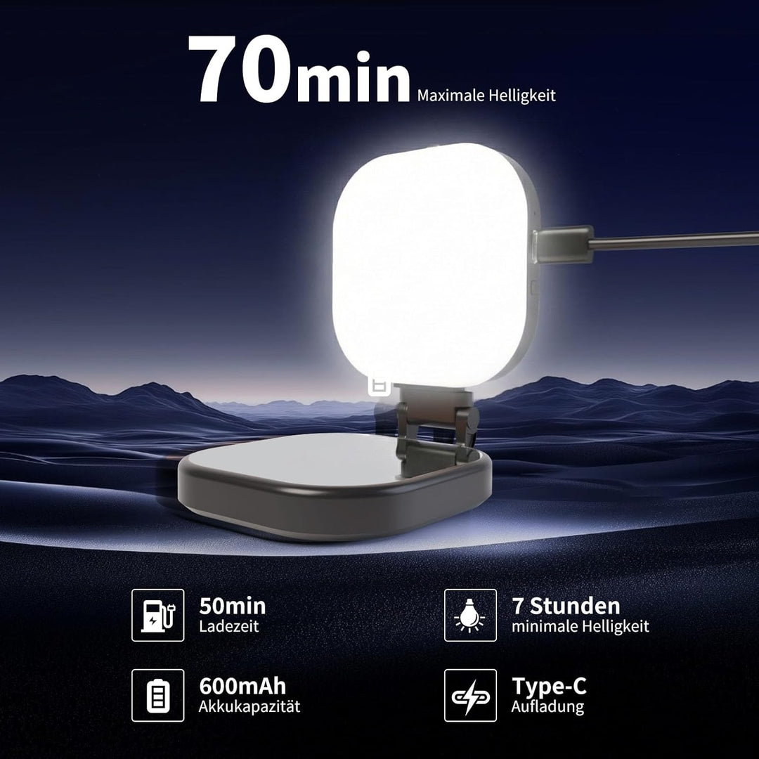 Ringlicht Handy, Magnetische Selfie Licht mit 2900K-7000K 3 Lichtmodi und Verstellbar Helligkeiten,