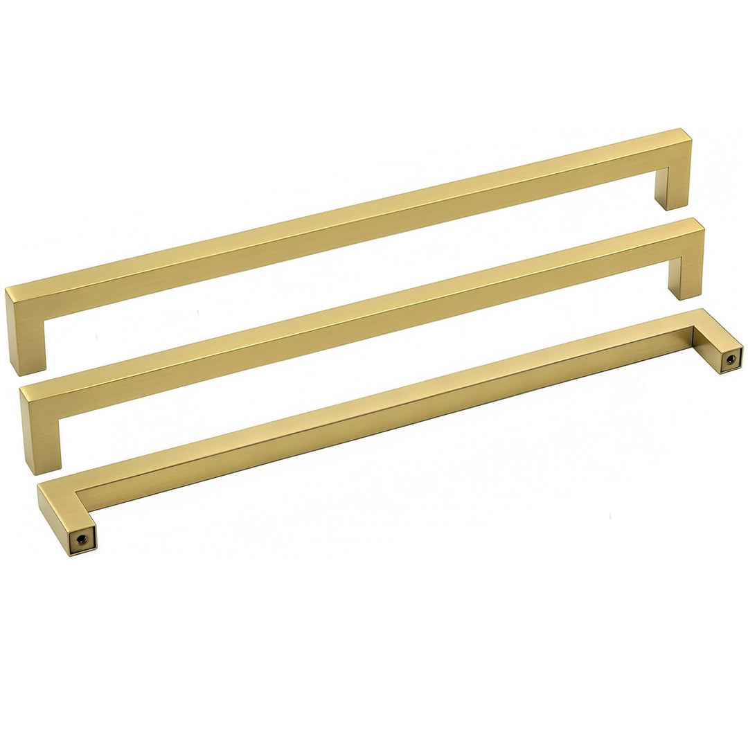 goldenwarm 5 Stück Möbelgriffe Gold Schubladengriffe Gold Küchen Griffe Messing Möbelgriffe Edelstah