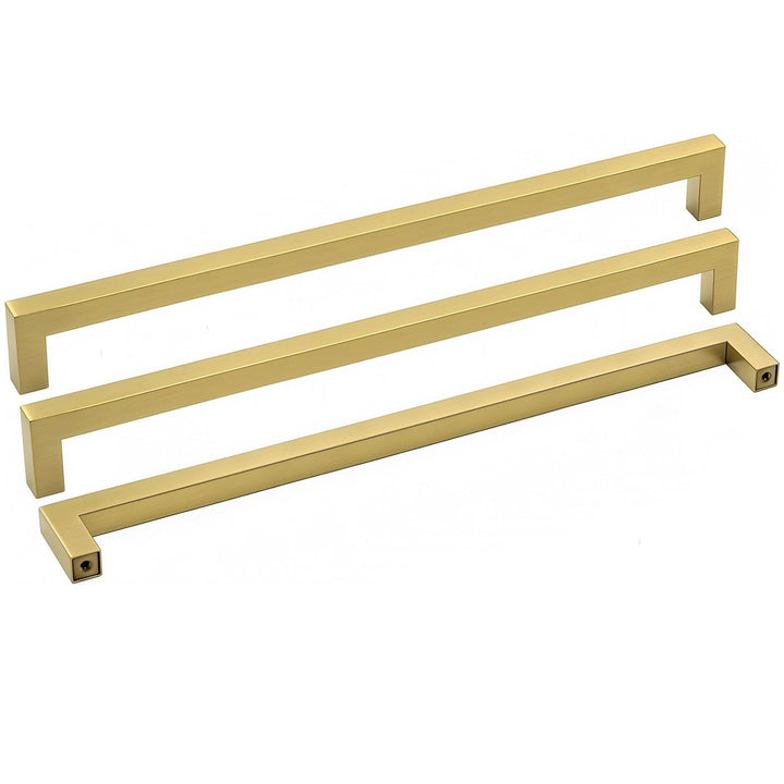 goldenwarm 5 Stück Möbelgriffe Gold Schubladengriffe Gold Küchen Griffe Messing Möbelgriffe Edelstah