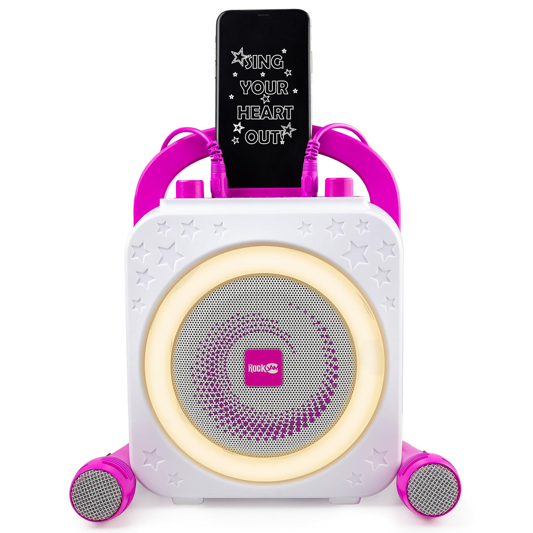 RockJam Ring Bluetooth Karaoke Machine with Two Mics