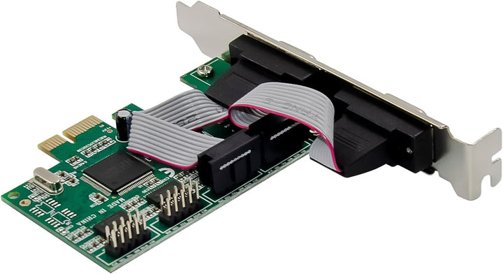 Inline PCIe Serial Karte, 4 Port RS-232 Schnittstelle, D-Sub 9, CH384L, Low-Profile Brackets, UART I
