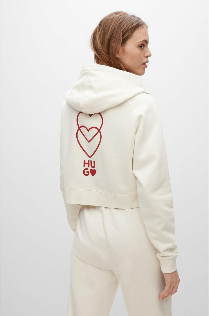 HUGO Damen Dimalaya Sweatshirt L Open White110, L Open White110