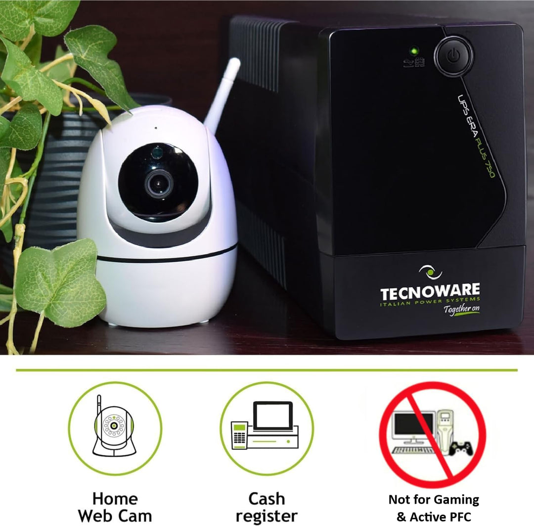 Tecnoware Power Systems - Unterbrechungsfreie Stromversorgung | 750 VA Schutz vor Stromausfällen | A