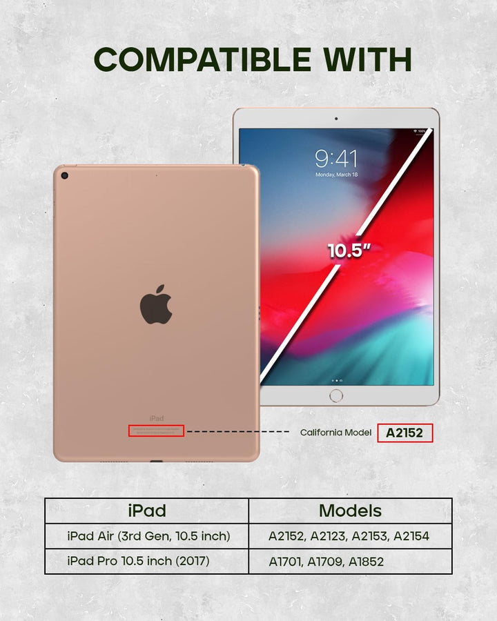 Porter Riley - Lederhülle für iPad Air 10.5" 3. Generation Ausgabe 2019. Premium Echtleder Standhüll