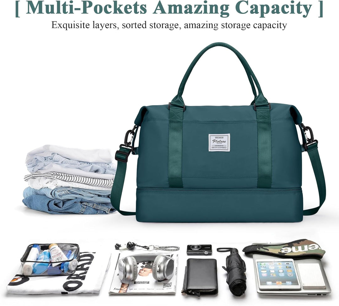 Reisetasche Damen Handgepäck Tasche Sporttasche Weekender Bag Schwimmtasche Wasserdicht Travel Bag D