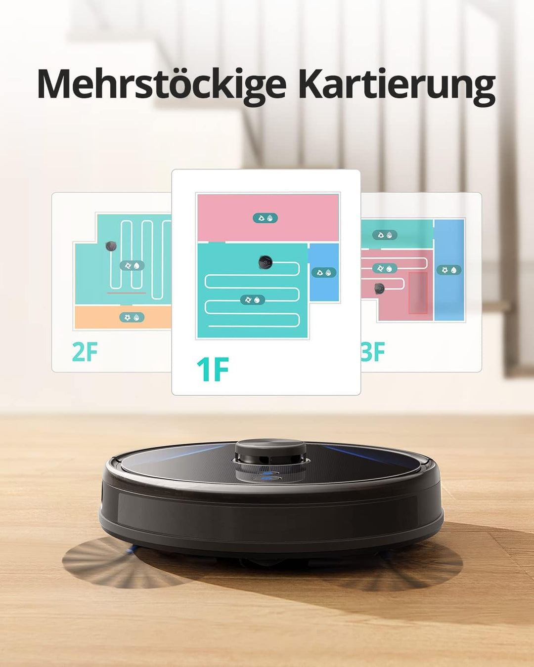 eufy Saugroboter mit Absaugstation RoboVac LR30 Hybrid+, Mit Wischfunktion, 60 Tage Kapazität, iPath