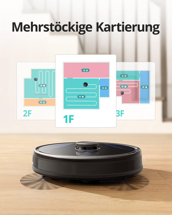 eufy Saugroboter mit Absaugstation RoboVac LR30 Hybrid+, Mit Wischfunktion, 60 Tage Kapazität, iPath