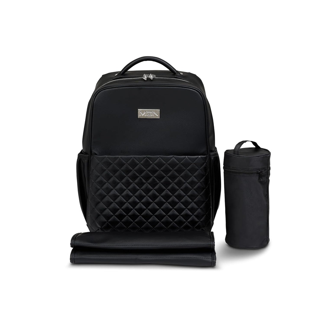 Moon Wickelrucksack & Tuch Blaubaer | Grosser Baby Windelrucksack + Wickelunterlage | Wickeltasche v