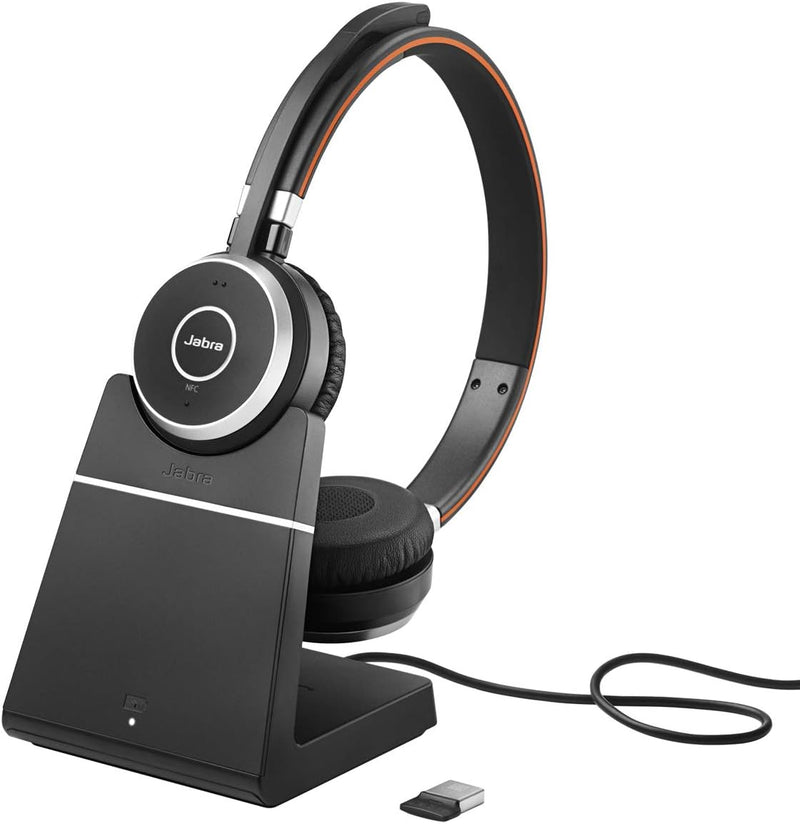 Jabra Evolve 65 Wireless Stereo On-Ear Headset – Microsoft Teams Certified Headphones With Long-Last