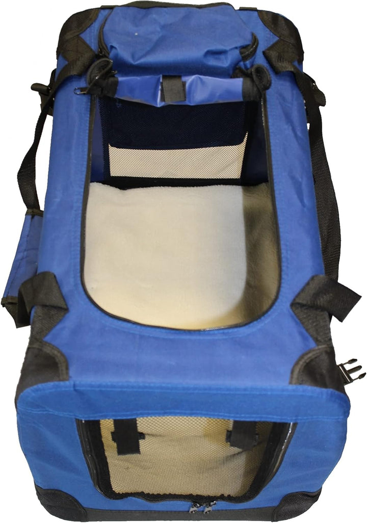 walexo Faltbare Hundebox Hundetransportbox Katzentransportbox Katzenbox (BLAU, XL) BLAU XL, BLAU XL