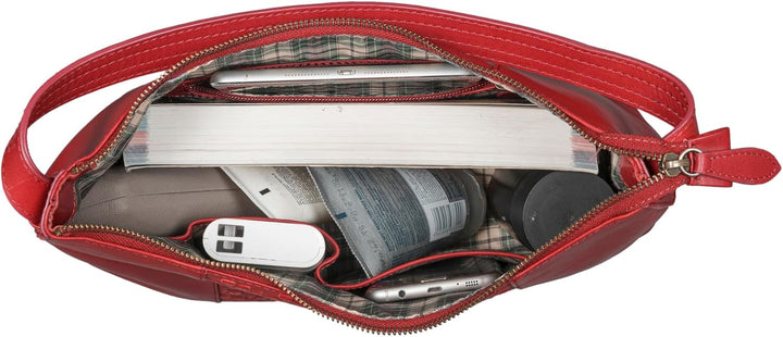 Benthill Schultertasche Damen Echt Leder | Henkeltasche aus hochwertigem Rindsleder | Kleine Vintage