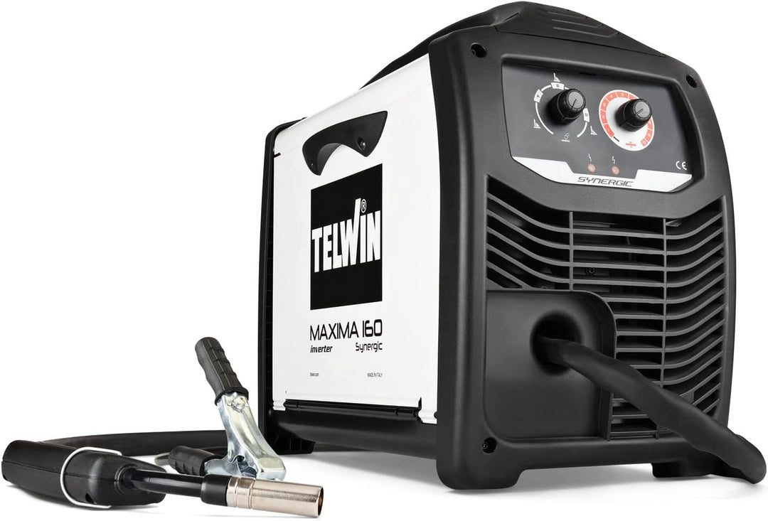 Telwin 816085 Maxima 160 Synergic Drahtschweissgerät MIG-MAG/FLUX/BRAZING mit Invertertechnik 230 V,