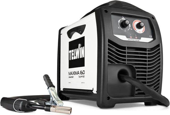 Telwin 816085 Maxima 160 Synergic Drahtschweissgerät MIG-MAG/FLUX/BRAZING mit Invertertechnik 230 V,
