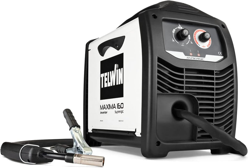 Telwin 816085 Maxima 160 Synergic Drahtschweissgerät MIG-MAG/FLUX/BRAZING mit Invertertechnik 230 V,