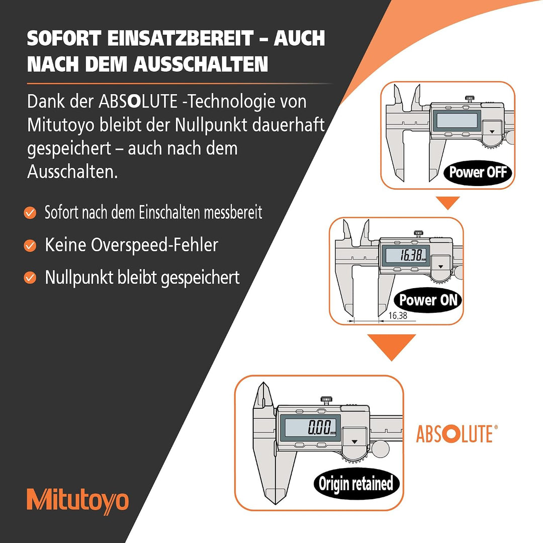 Mitutoyo 500-172-30 Digimatic ABS AOS Messschieber