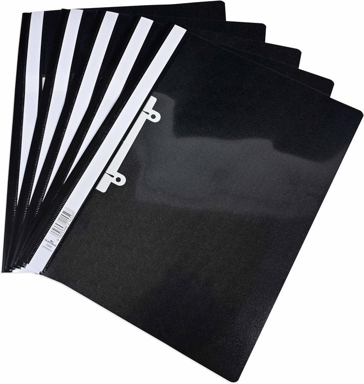 Durable Sichthefter mit Abheftschieber, überbreit, schwarz, 25er Packung, 258001, schwarz