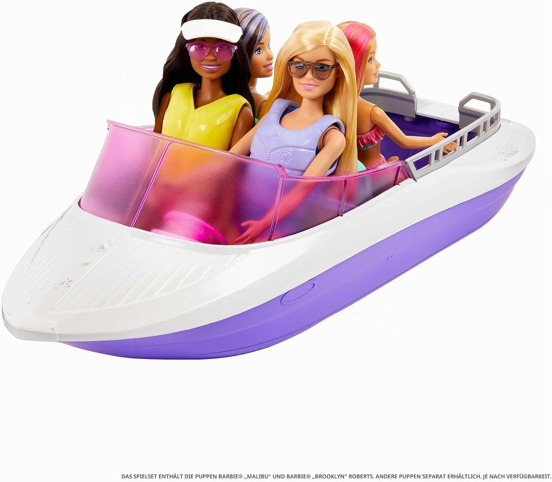 Barbie HHG60 - "Meerjungfrauen Power" Schnell-Boot mit 2 Puppen (blond/brünett) mit diversen Zubehör