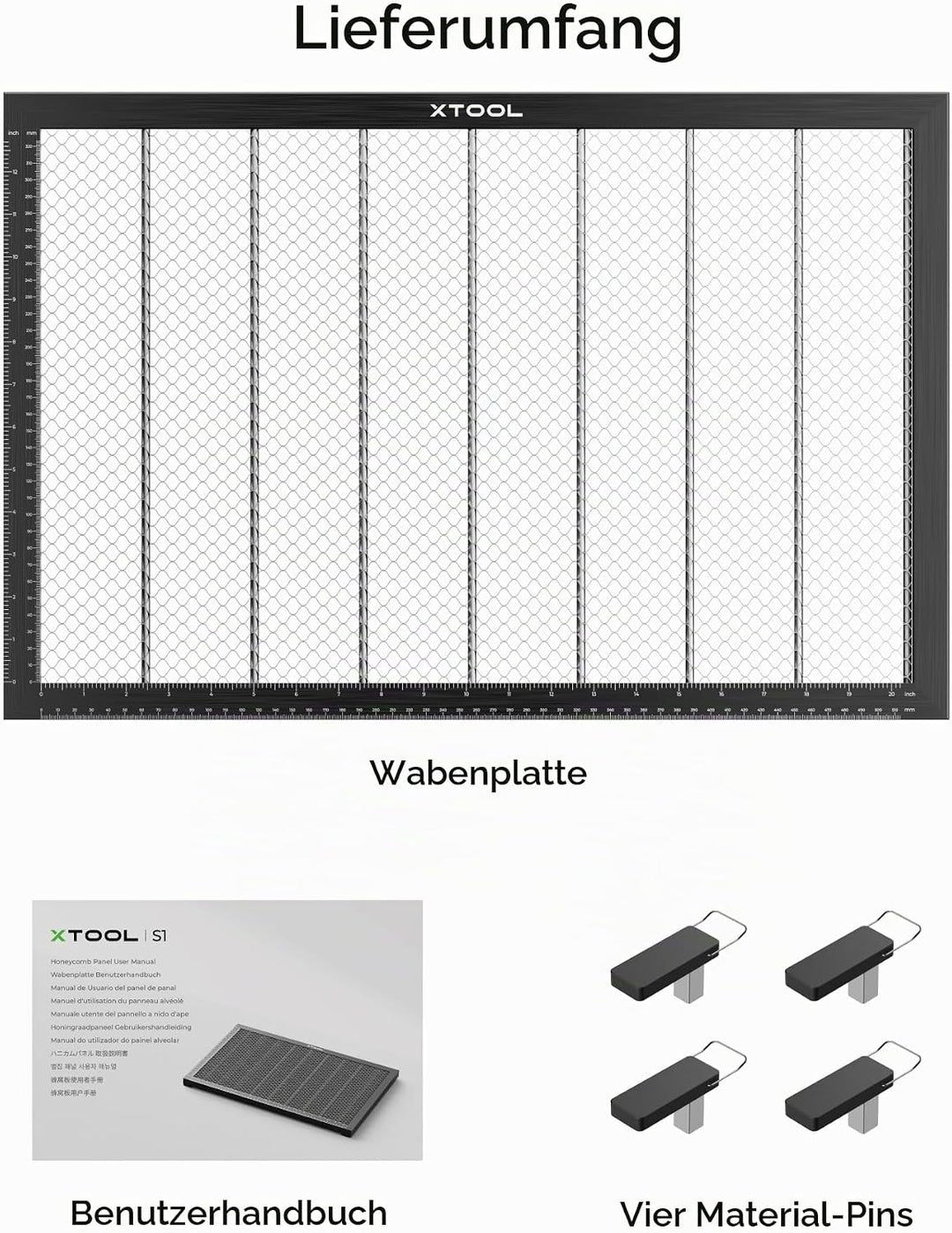 xTool S1 Wabenförmiger Arbeitstisch, der Seelenverwandte für Lasergravierer, Wabenförmige Arbeitspla