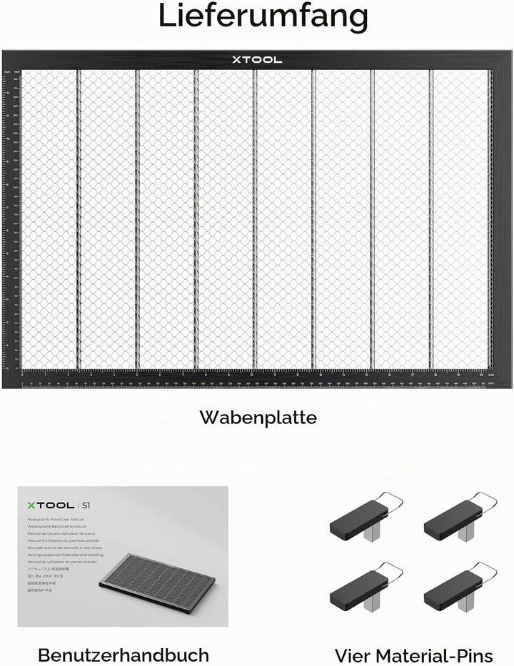 xTool S1 Wabenförmiger Arbeitstisch, der Seelenverwandte für Lasergravierer, Wabenförmige Arbeitspla
