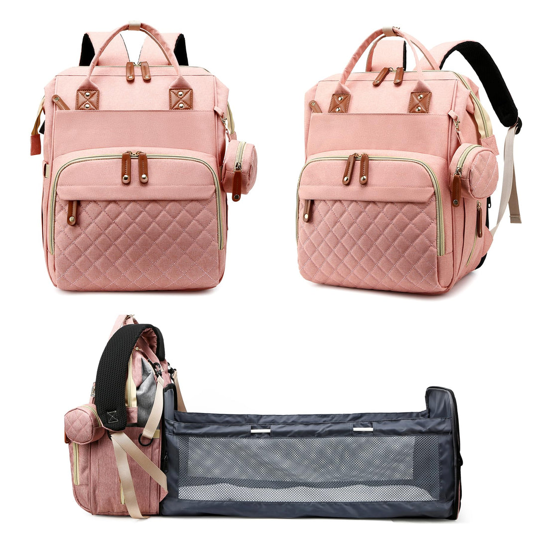 Wickeltasche Rucksack Baby Wickelrucksäcke mit Grosser Kapazität Tragbare Reisewindeltasche mit falt