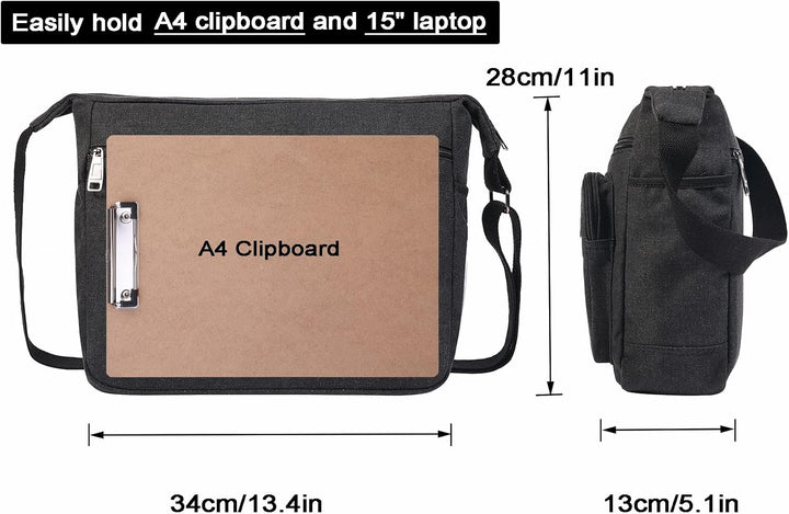 JAKAGO Wasserdichte Umhängetasche Herren,Multi-Tasche aus Segeltuch 15 Zoll Messenger Bag Arbeit Tas