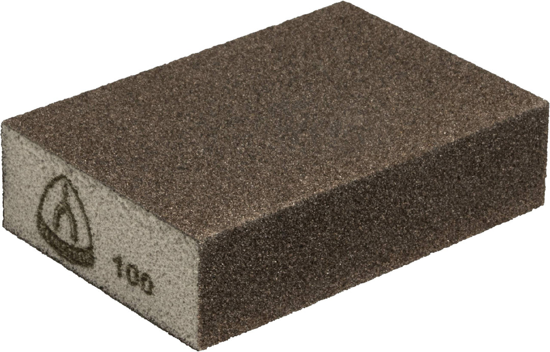 Klingpsor 225167 SK 500, Schleifblock, flexibel, beschichtet auf 4 Seiten Braun, 100X70X25, 180, 100