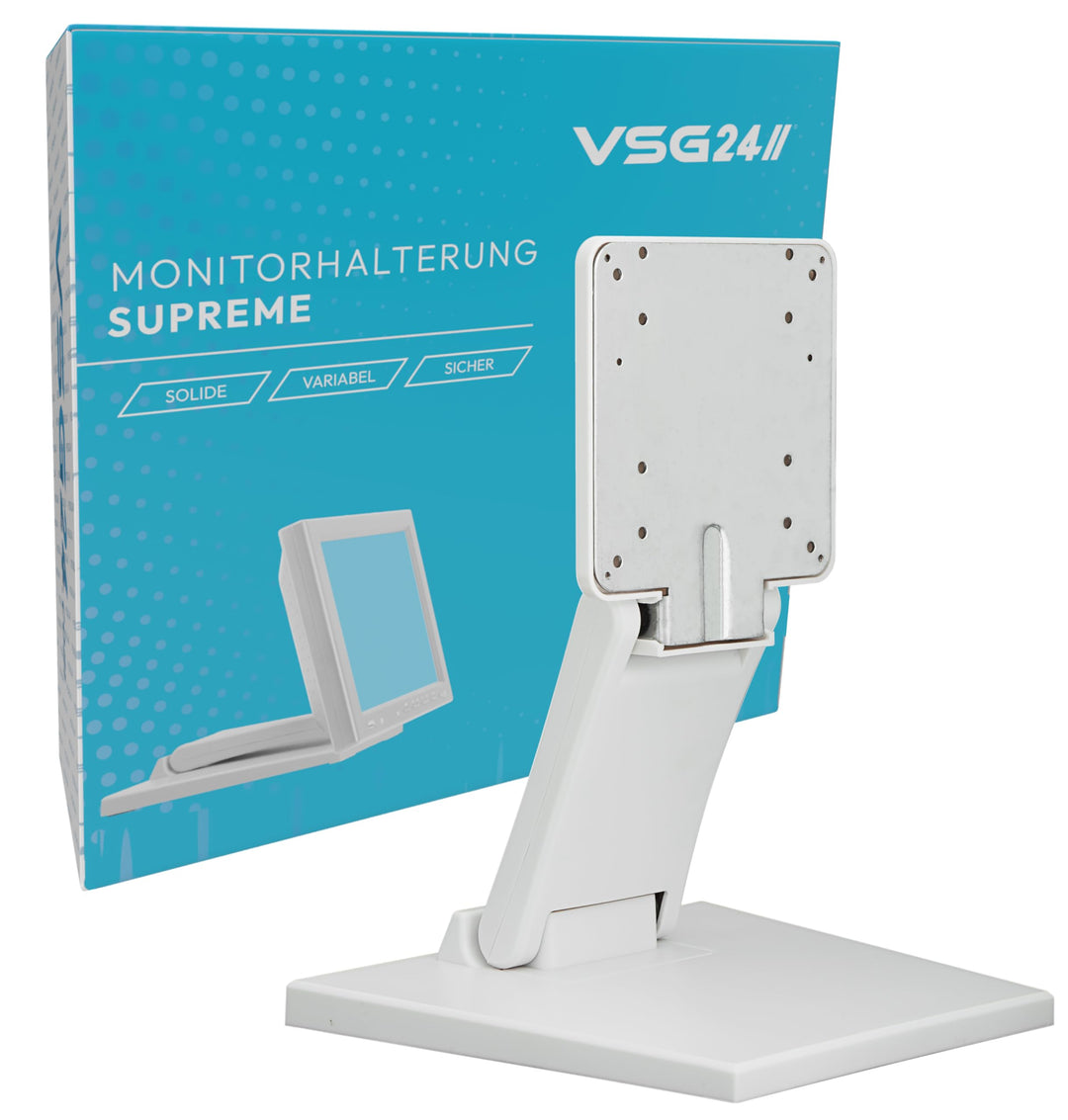 VSG Standfeste Halterung für Touchscreens, POS und PC Monitore / 10“- 22“ Zoll/verstellbar/Metallpla