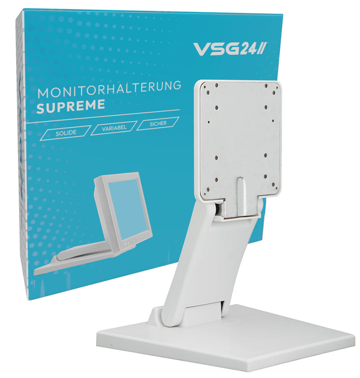 VSG Standfeste Halterung für Touchscreens, POS und PC Monitore / 10“- 22“ Zoll/verstellbar/Metallpla