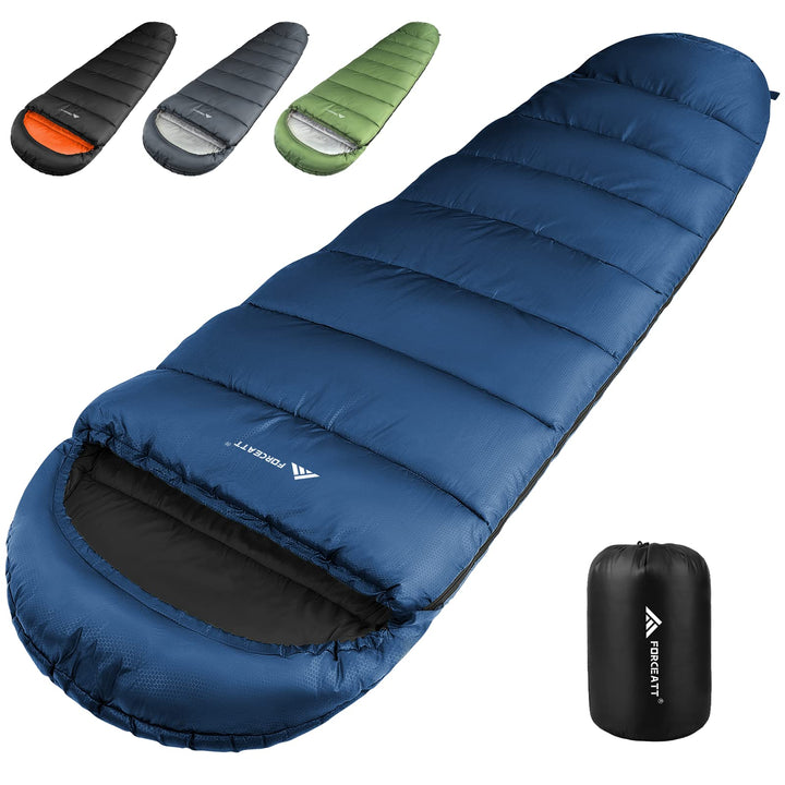 Forceatt Schlafsack, 5℃~25℃ 3-4 Jahreszeiten Outdoor Sommerschlafsack, Ultraleicht Kleines Packmass