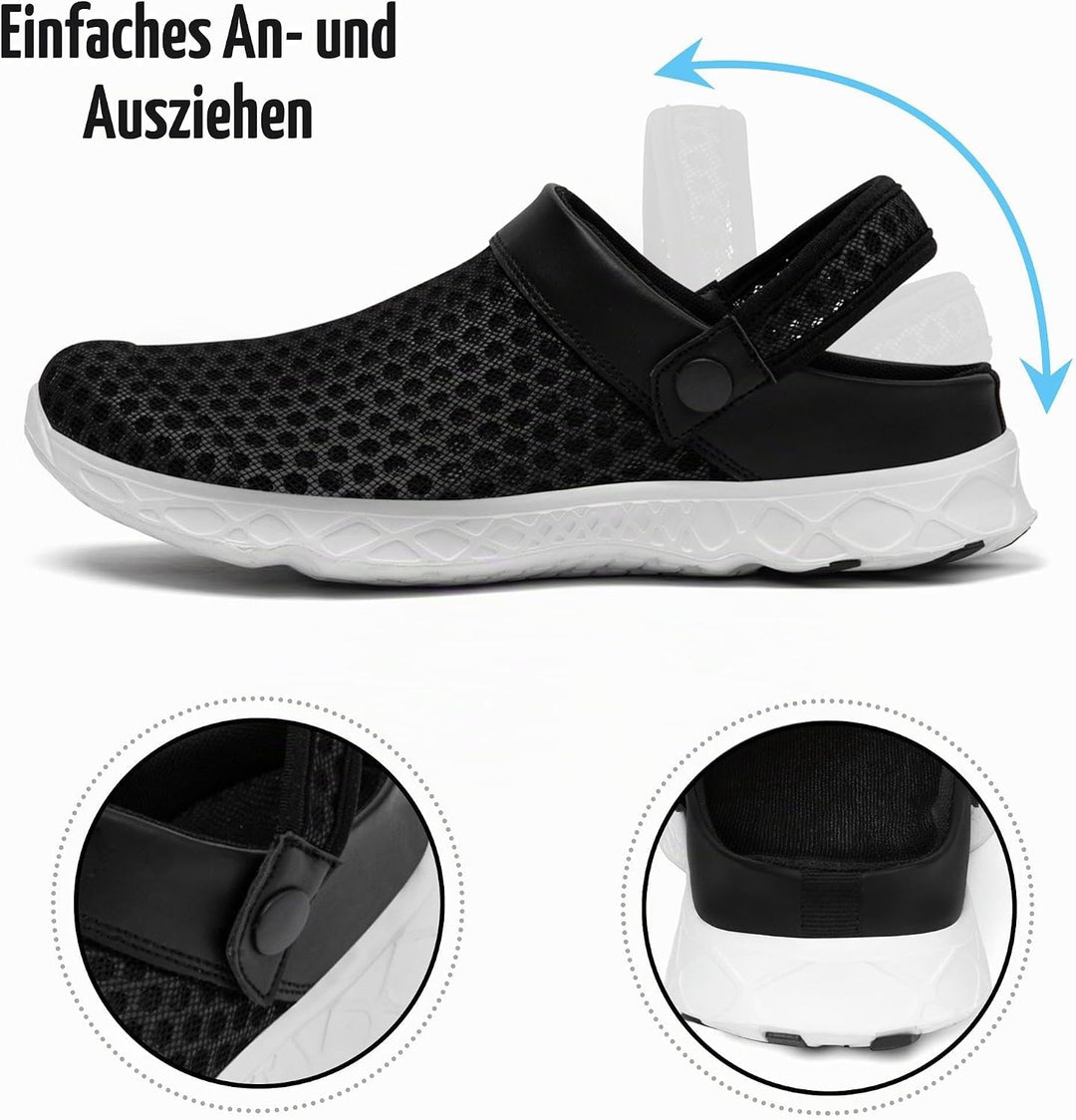 SAGUARO Sommer Clogs Herren Gartenschuhe Damen Hausschuhe Leicht Pantolette rutschfest Badelatschen