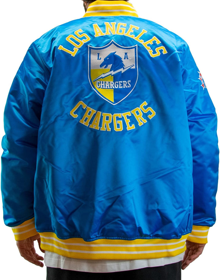 Mitchell & Ness NFL Heavyweight Satin Jacket M Los Angeles Chargers - Light Blue, M Los Angeles Char