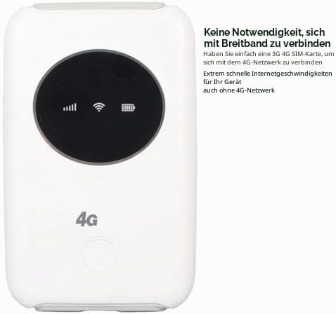 Brrnoo 5G Mobile WiFi Modem, Wireless Mobile Router 300 Mbit/s, Entsperrter 5G WiFi SIM-Kartensteckp