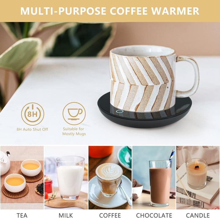 GARMEE Elektrischer Kaffeewärmer kaffetasse warmhaltend - Smart Schreibtisch Tassenwärmer mit 2 Temp