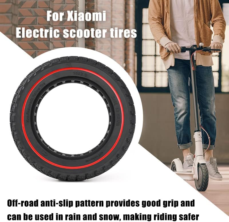 10 Zoll Scooter Reifen Ersatzreifen Scooter Vollgummireifen, Scooter Offroad-Reifen, e-Roller Gummir